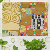 グスタフクリムトフルフィルメント新しいカップル キッチンタオル (折り畳み)