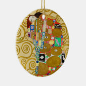 グスタフクリムトフルフィルメント新しいカップル セラミックオーナメント (右)