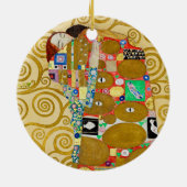 グスタフクリムトフルフィルメント新しいカップル セラミックオーナメント (裏面)