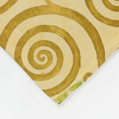 グスタフクリムトフルフィルメント新しいカップル フリースブランケット (角)