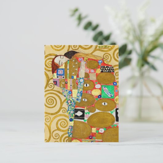 グスタフクリムトフルフィルメント新しいカップル ポストカード (スタンド正面)