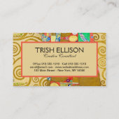 グスタフクリムトフルフィルメント新しいカップル 名刺 (裏面)