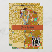 グスタフクリムトフルフィルメント新しいカップル 招待状 (正面/裏面)