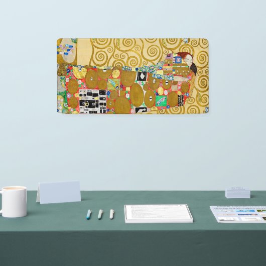 グスタフクリムトフルフィルメント新しいカップル 横断幕 (トレードショー)