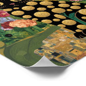 グスタフクリムトフローラブラックキャットモダン折衷美術 ポスター (角)