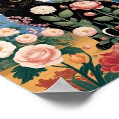 グスタフクリムトフローラブラックキャットモダン折衷美術 ポスター (角)