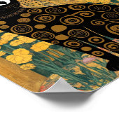 グスタフクリムトフローラ黒猫ヴィンテージアート ポスター (角)