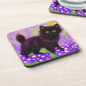 グスタフクリムトブラックキッテン コースター (左側)