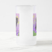 グスタフクリムトブラックキッテン フロストグラスビールジョッキ (中央)