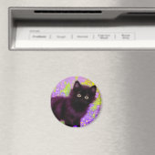 グスタフクリムトブラックキッテン マグネット (インサイチュ (食洗機))