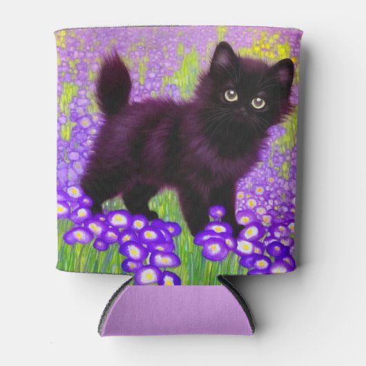 グスタフクリムトブラックキッテン 缶クーラー (正面)