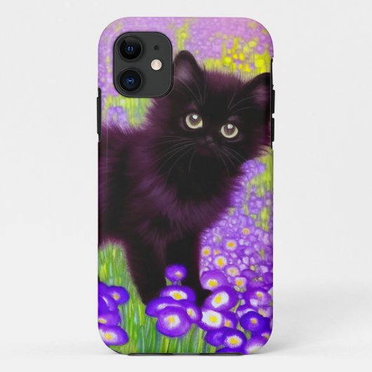 グスタフクリムトブラックキッテン Case-Mate iPhoneケース (裏面)