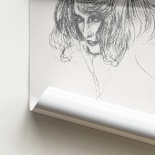 グスタフクリムトヘッドウーマンプロファイルベートーヴェンフリーズ ポスター