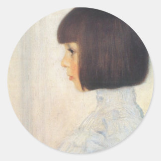 グスタフクリムトヘレンクリムトポートレート ラウンドシール