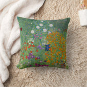 グスタフクリムトボーエルンガルテンフラワーガーデンファインアート クッション (ブランケット)
