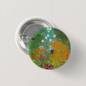 グスタフクリムトボーエルンガルテンフラワーガーデンファインアート 缶バッジ (正面&裏面)