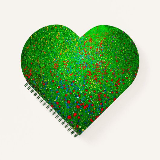 グスタフクリムトポピー場 ノートブック (正面)