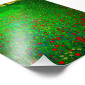 グスタフクリムトポピー場 フォトプリント            (角)