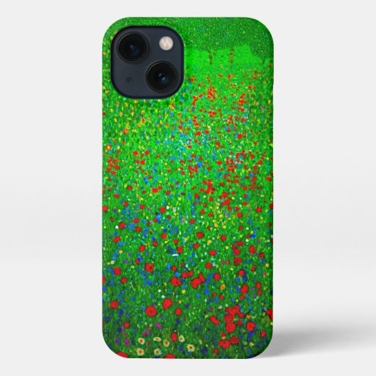 グスタフクリムトポピー場 iPhoneケース (裏面)