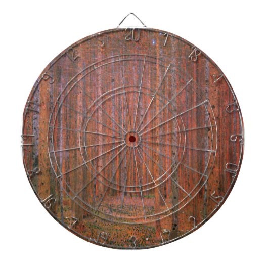 グスタフクリムトモアフォレストタンネンウォルドレッドツリーズ ダーツボード (正面)