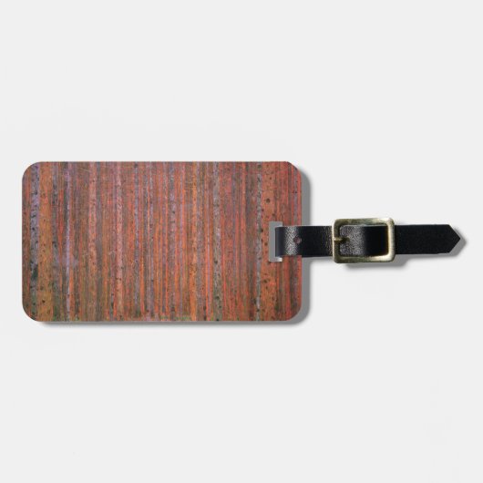 グスタフクリムトモアフォレストタンネンウォルドレッドツリーズ ラゲッジタグ (正面横)