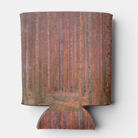 グスタフクリムトモアフォレストタンネンウォルドレッドツリーズ 缶クーラー (裏面)