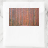 グスタフクリムトモアフォレストタンネンウォルドレッドツリーズ 長方形シール (バッグ)