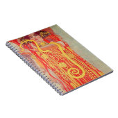 グスタフクリムトレッドウーマン金ゴールドス絵画ネークズ ノートブック (右側)