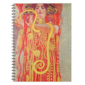 グスタフクリムトレッドウーマン金ゴールドス絵画ネークズ ノートブック (正面)