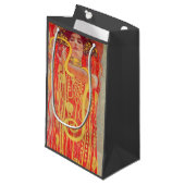 グスタフクリムトレッド女性金ゴールドスネーク絵画ズ スモールペーパーバッグ (正面アングル)