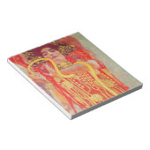 グスタフクリムトレッド女性金ゴールドスネーク絵画ズ ノートパッド (アングル)