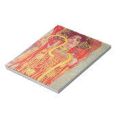 グスタフクリムトレッド女性金ゴールドスネーク絵画ズ ノートパッド (回転)