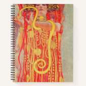 グスタフクリムトレッド女性金ゴールドスネーク絵画ズ ノートブック (正面)