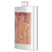 グスタフクリムトレッド女性金ゴールドスネーク絵画ズ フラスク (左)