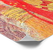 グスタフクリムトレッド女性金ゴールドスネーク絵画ズ ポスター (角)