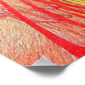 グスタフクリムトレッド女性金ゴールドスネーク絵画ズ ポスター (角)