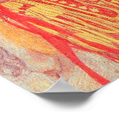 グスタフクリムトレッド女性金ゴールドスネーク絵画ズ ポスター (角)