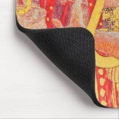 グスタフクリムトレッド女性金ゴールドスネーク絵画ズ マウスパッド (コーナー)