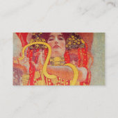 グスタフクリムトレッド女性金ゴールドスネーク絵画ズ 名刺 (裏面)