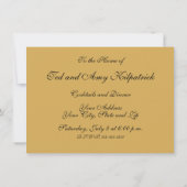 グスタフクリムトレッド女性金ゴールドスネーク絵画ズ 招待状 (裏面)