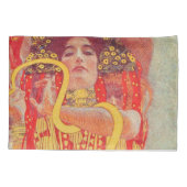 グスタフクリムトレッド女性金ゴールドスネーク絵画ズ 枕カバー (裏面)