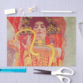 グスタフクリムトレッド女性金ゴールドスネーク絵画ズ 薄葉紙 (クラフト)