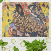 グスタフクリムトレディとファンアールヌーボー絵画ズ キッチンタオル (折り畳み)