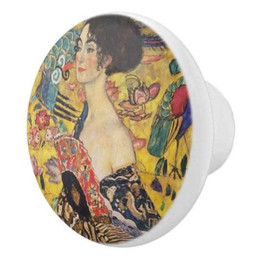 グスタフクリムトレディとファンアールヌーボー絵画ズ セラミックノブ (右)