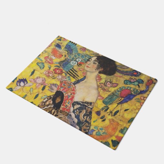 グスタフクリムトレディとファンアールヌーボー絵画ズ ドアマット (アングル)