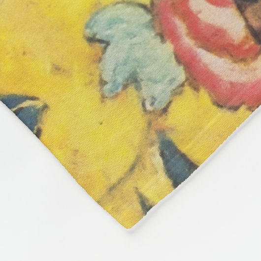 グスタフクリムトレディとファンアールヌーボー絵画ズ フリースブランケット (角)