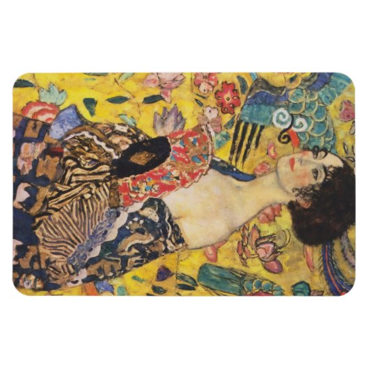 グスタフクリムトレディとファンアールヌーボー絵画ズ マグネット (横)