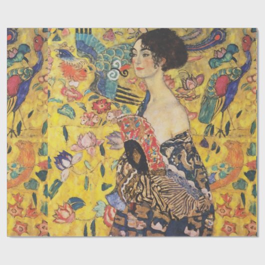グスタフクリムトレディとファンアールヌーボー絵画ズ ラッピングペーパー (フラット)