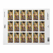 グスタフクリムトレディとファンアールヌーボー絵画ズ ラベル (フルシート)