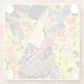 グスタフクリムトレディとファン ガラスコースター (裏面)